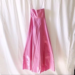 Long Pink Cotton Dress